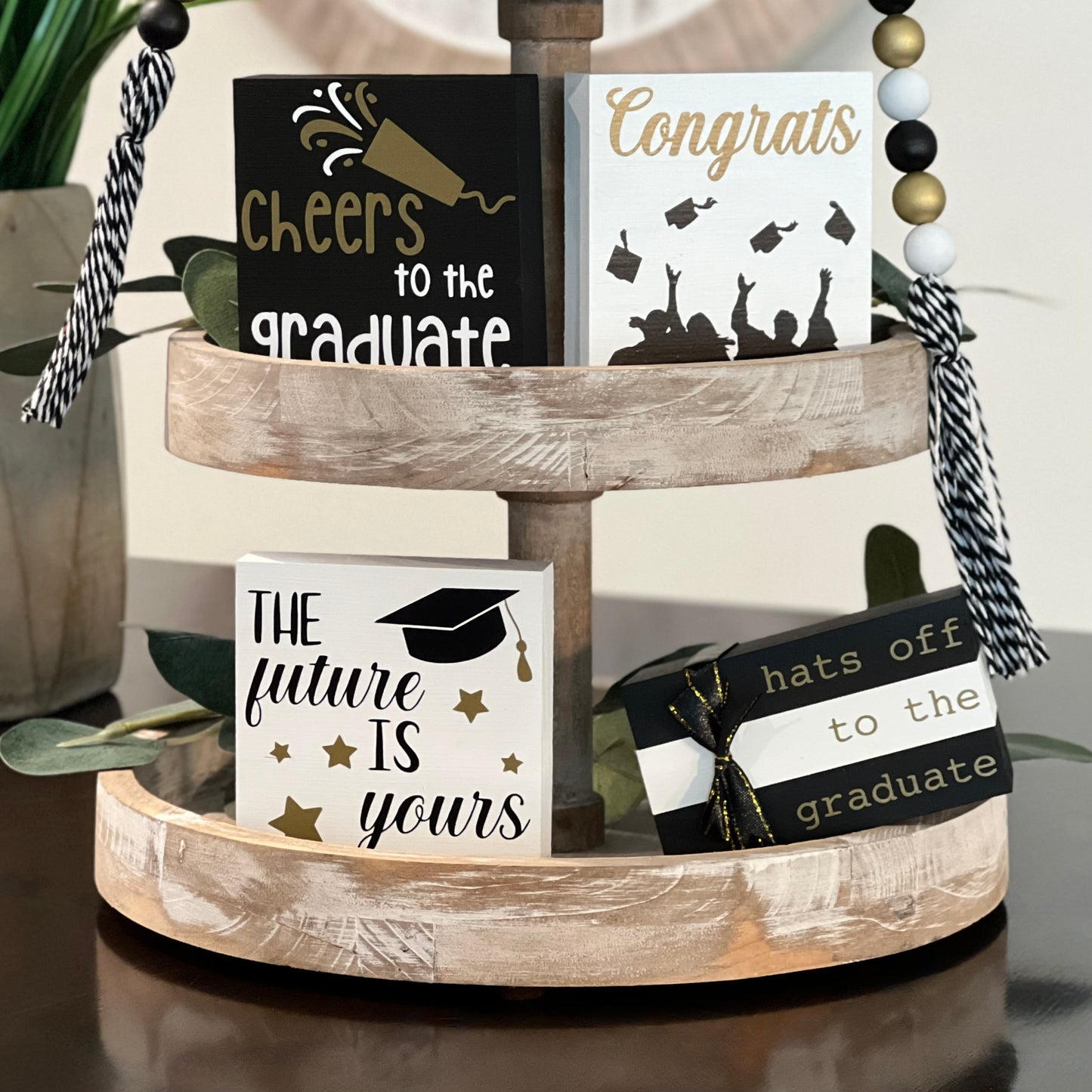 Graduation Themed Mini Wooden Books