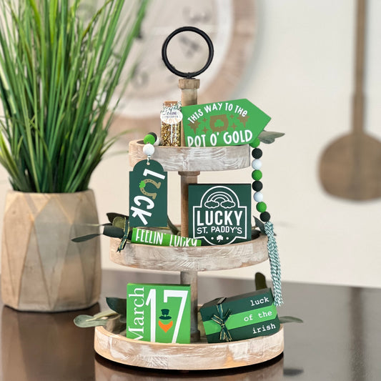 St. Patrick's Day Tiered Tray Decor Bundle