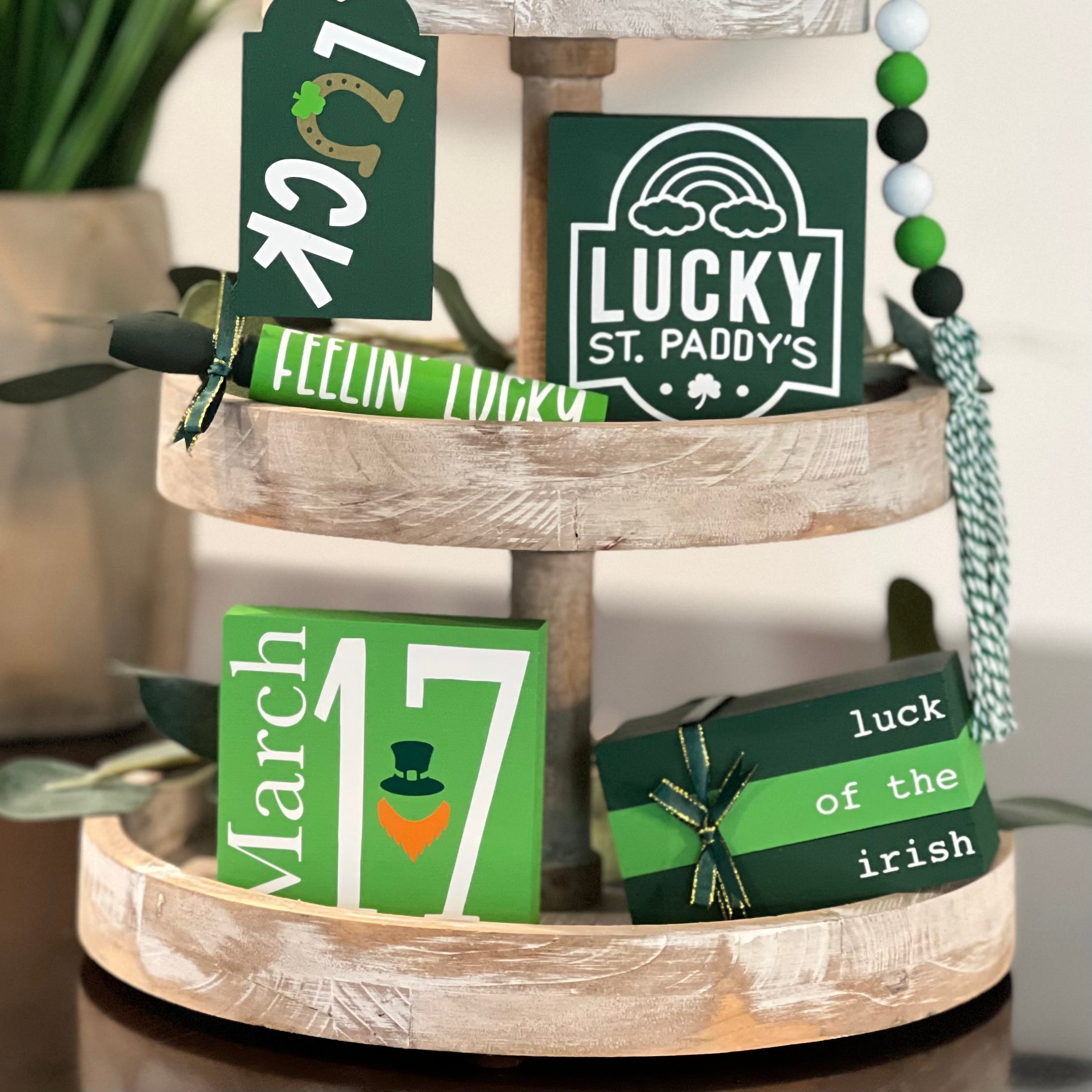 St. Patrick's Day Tiered Tray Decor Bundle