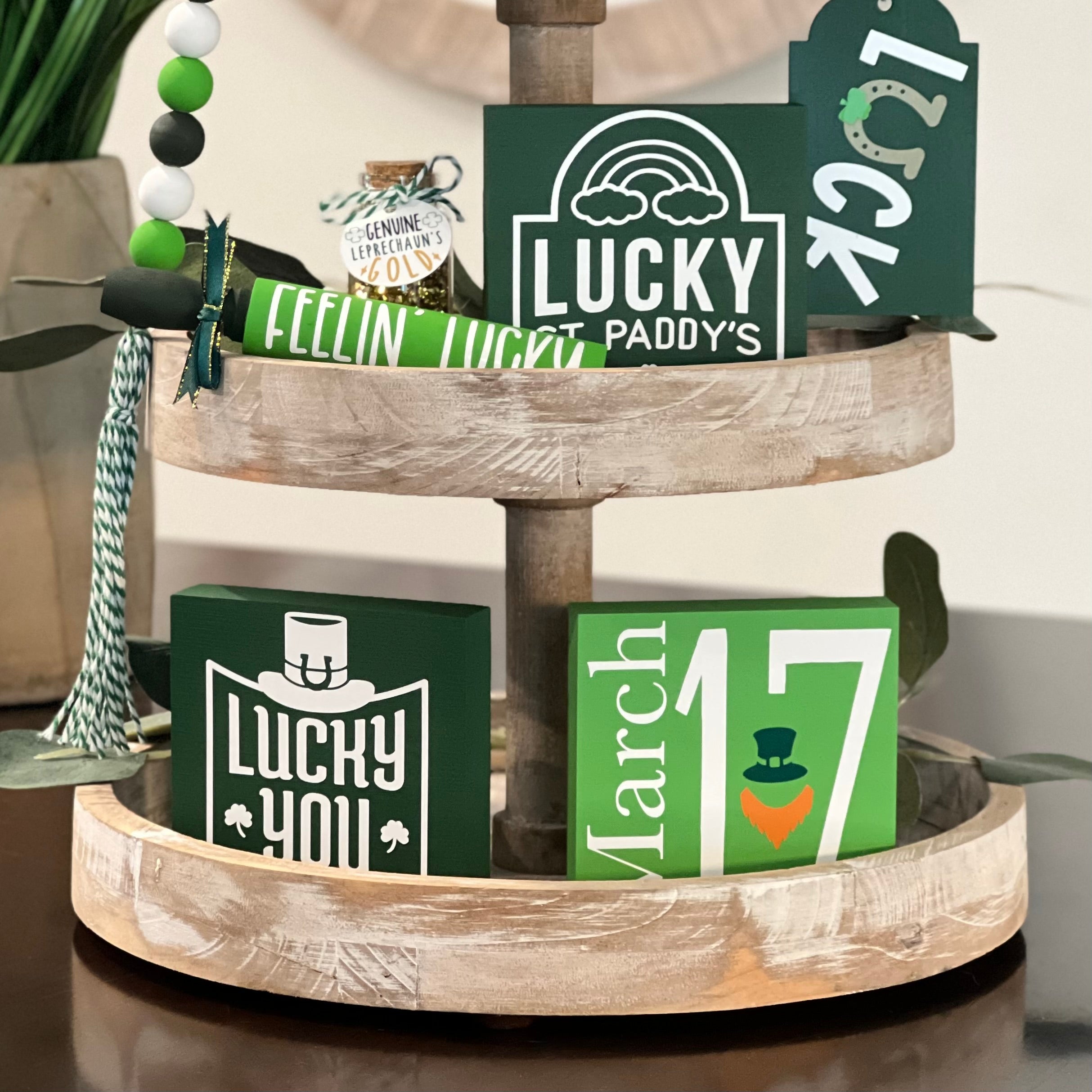 St. Patrick's Day Tiered Tray Decor Bundle