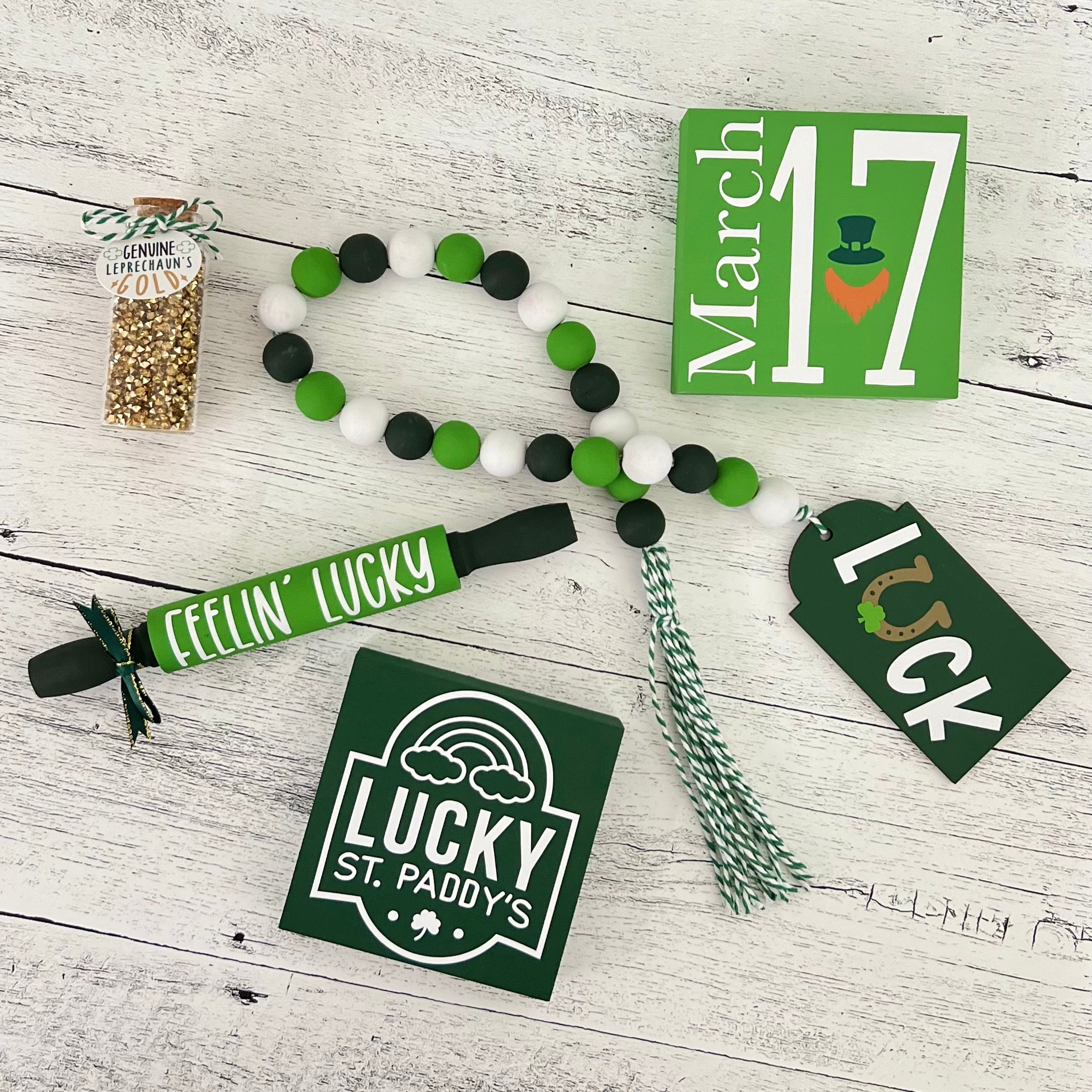 St. Patrick's Day Tiered Tray Decor Bundle
