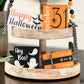 Classic Halloween Themed Tiered Tray Decor Bundle