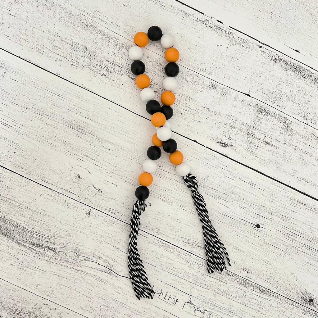 Halloween Themed Wooden Bead Garland