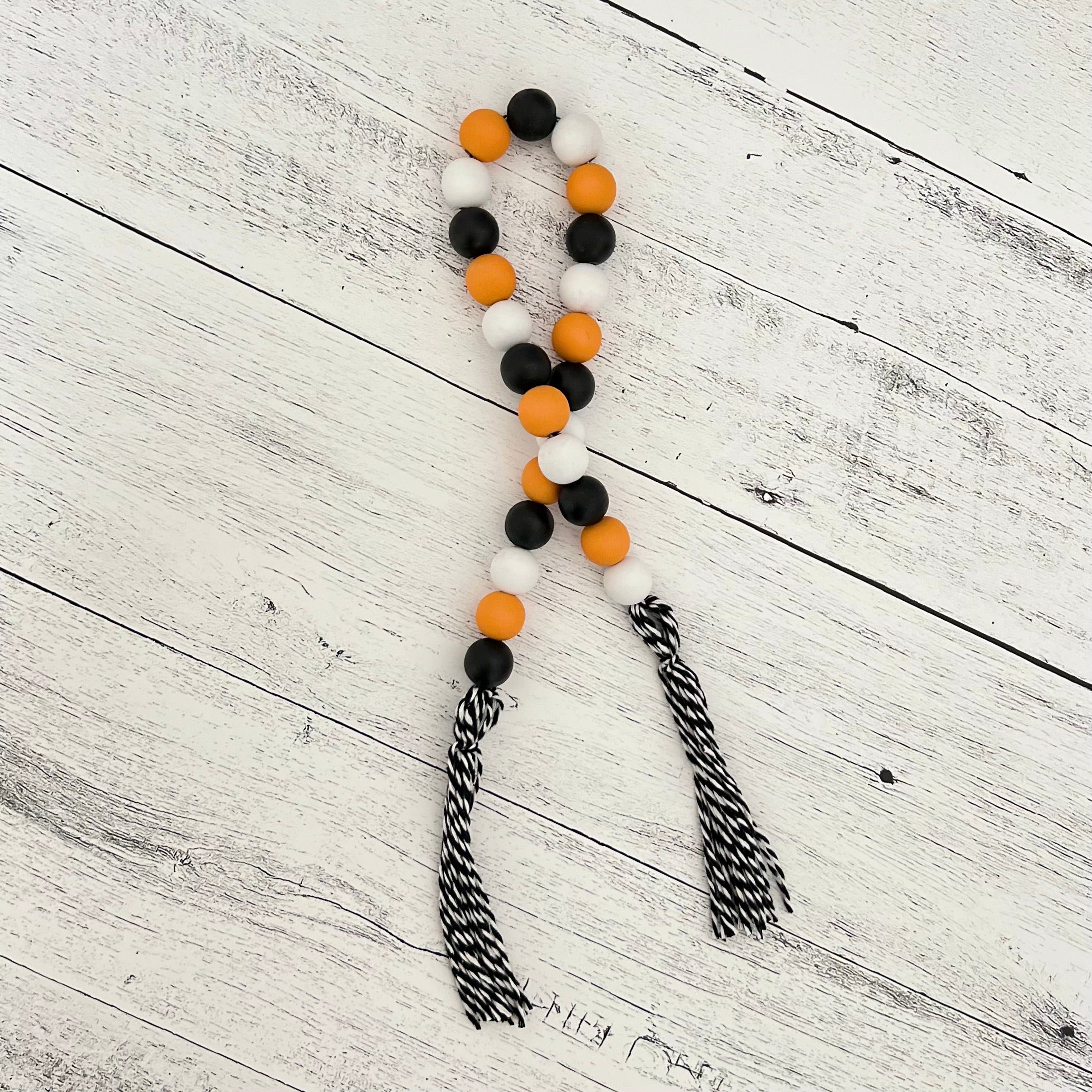 Halloween Themed Wooden Bead Garland