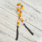 Candy Corn Themed Wooden Bead Garland