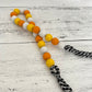 Candy Corn Themed Wooden Bead Garland