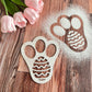 Easter Bunny Foot Print Stencil