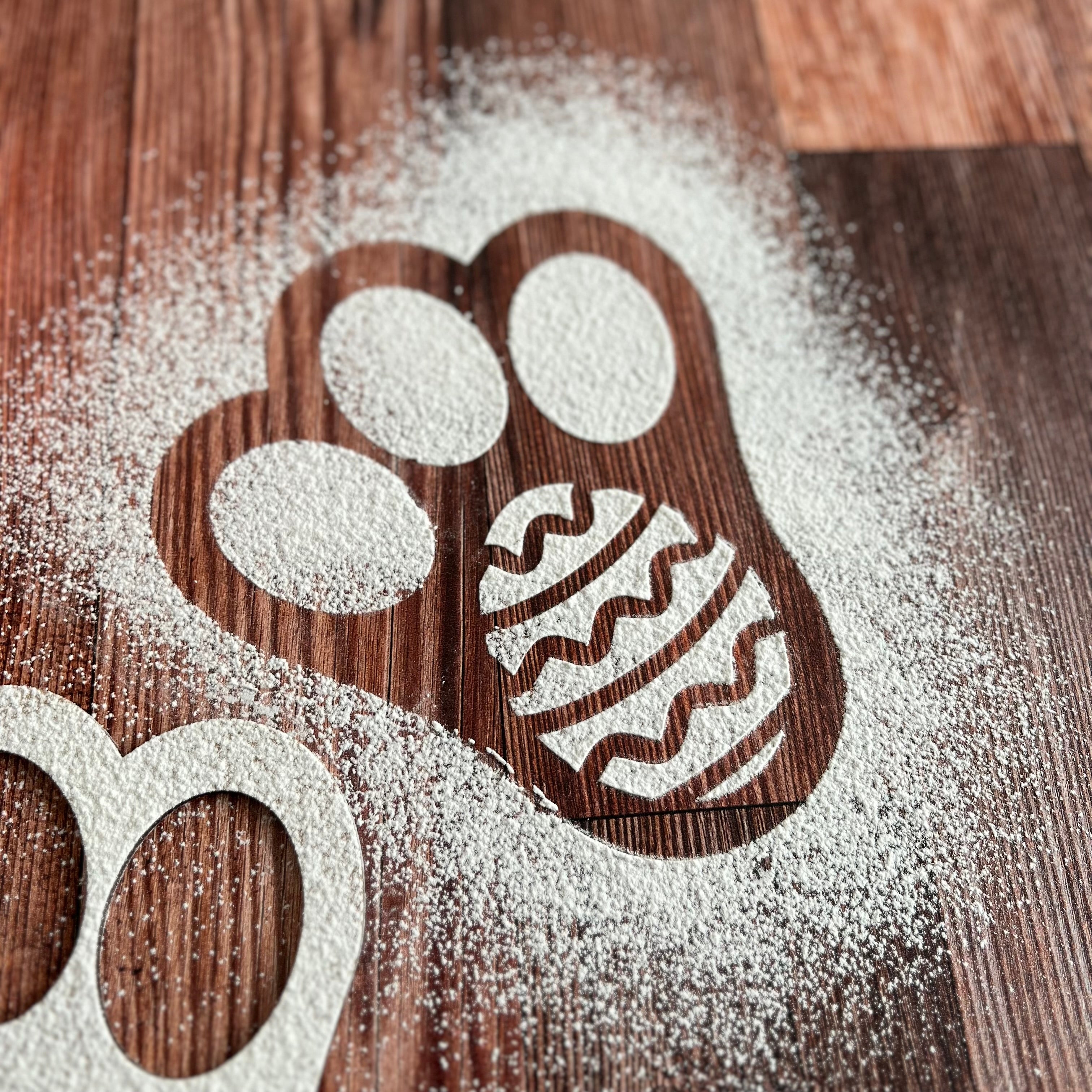 Easter Bunny Foot Print Stencil