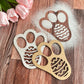 Easter Bunny Foot Print Stencil