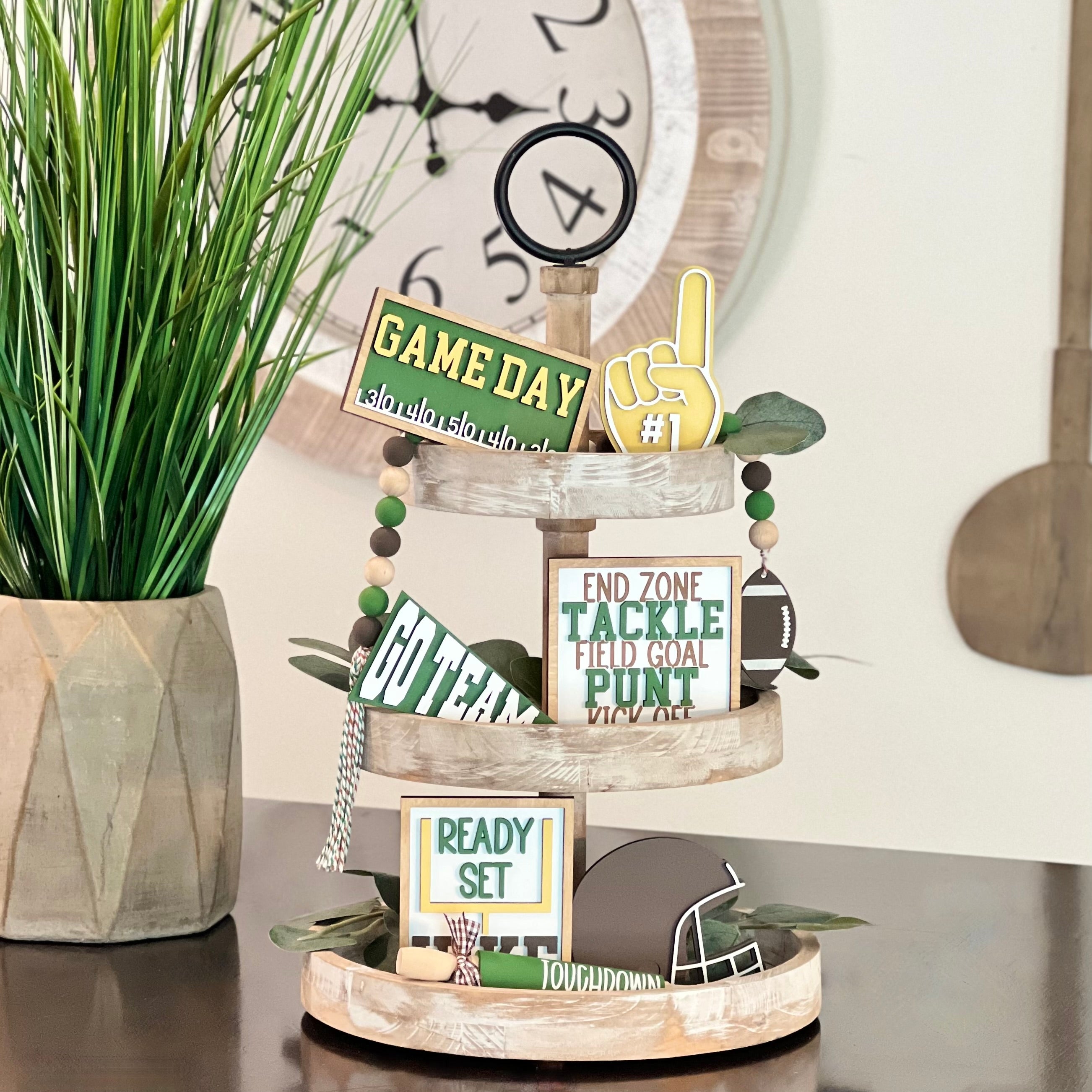 Football Wooden Bead Garland