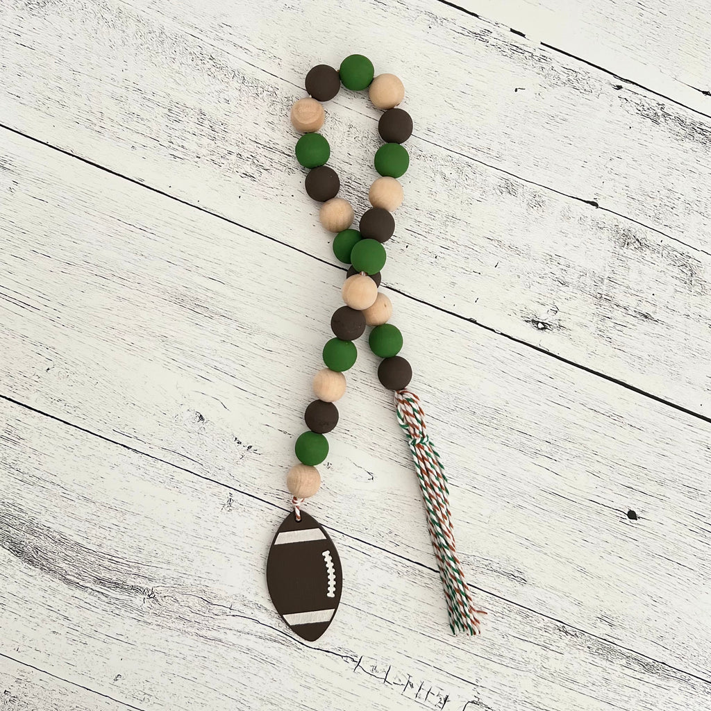 Football Wooden Bead Garland