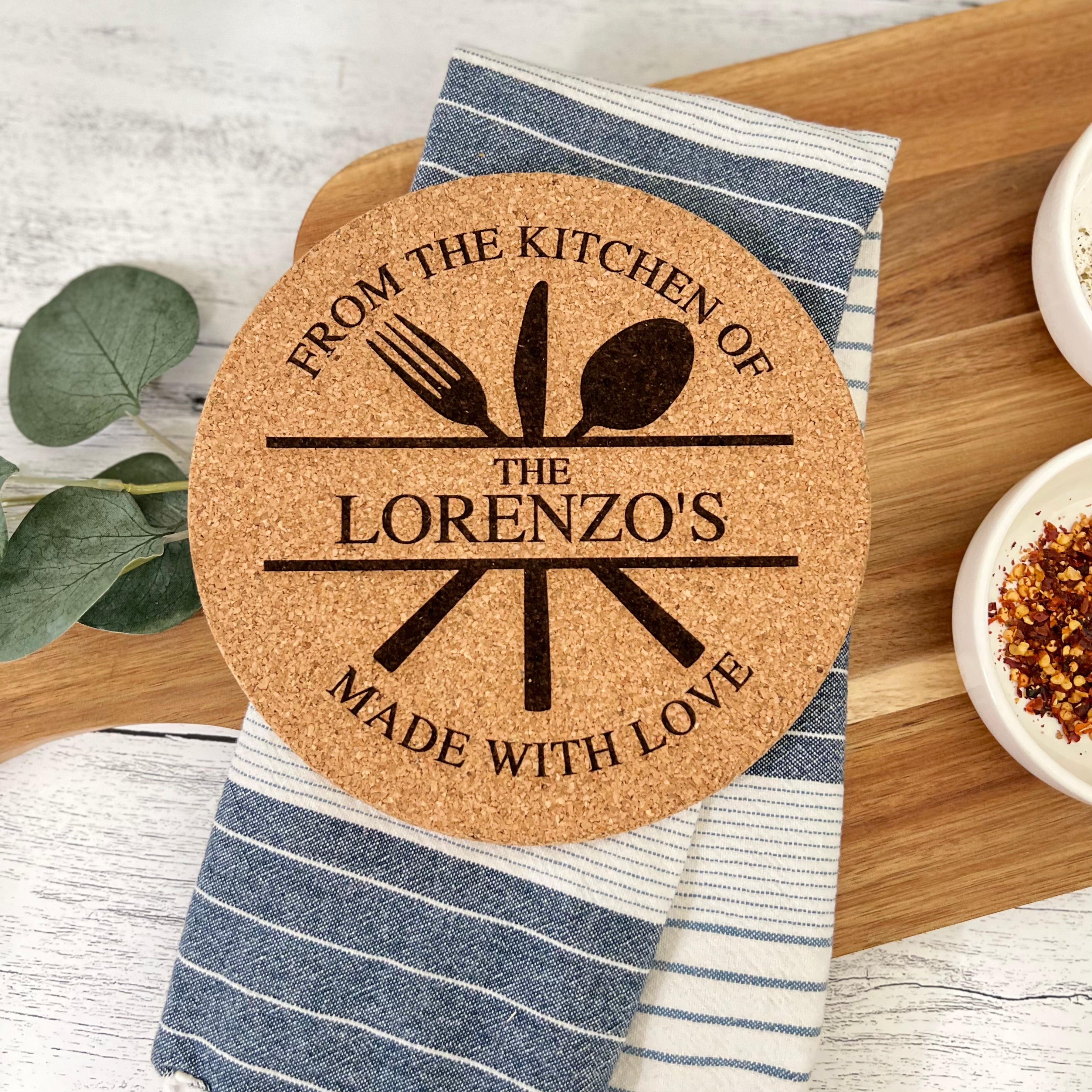 Personalized Cork Trivet