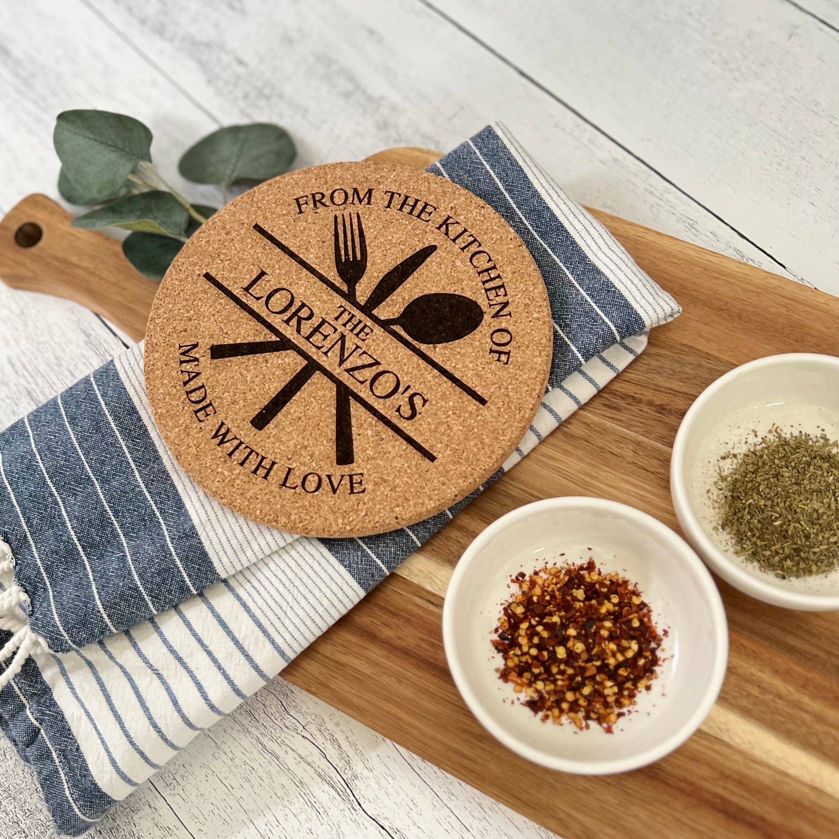 Personalized Cork Trivet