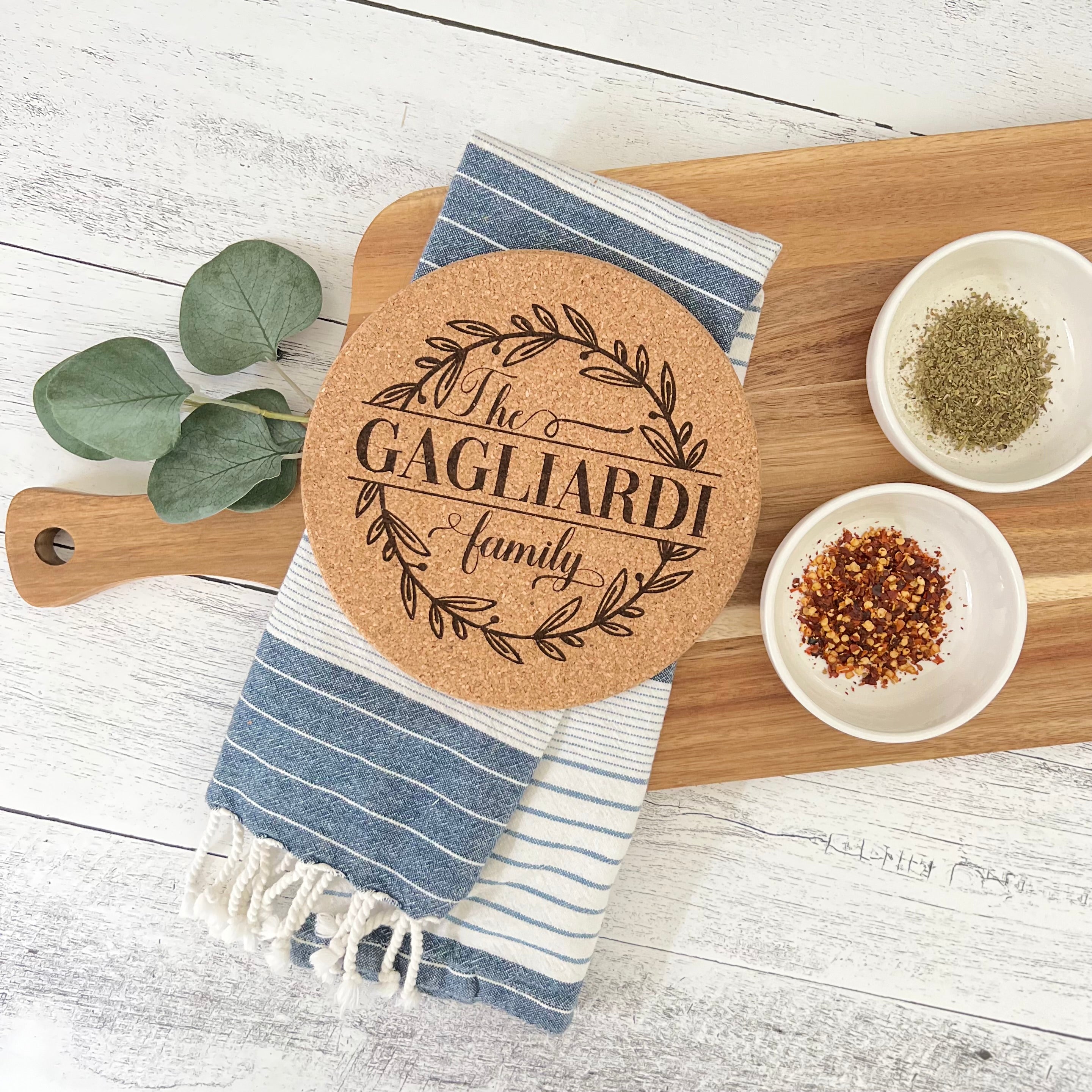 Personalized Cork Trivet