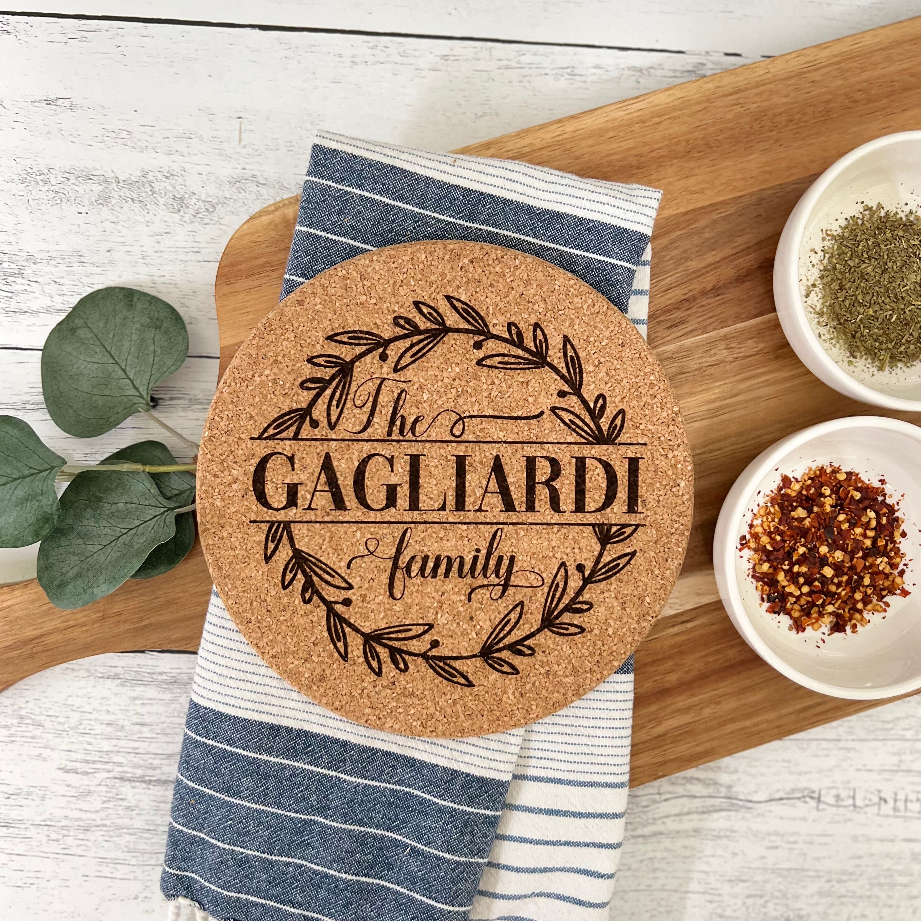 Personalized Cork Trivet