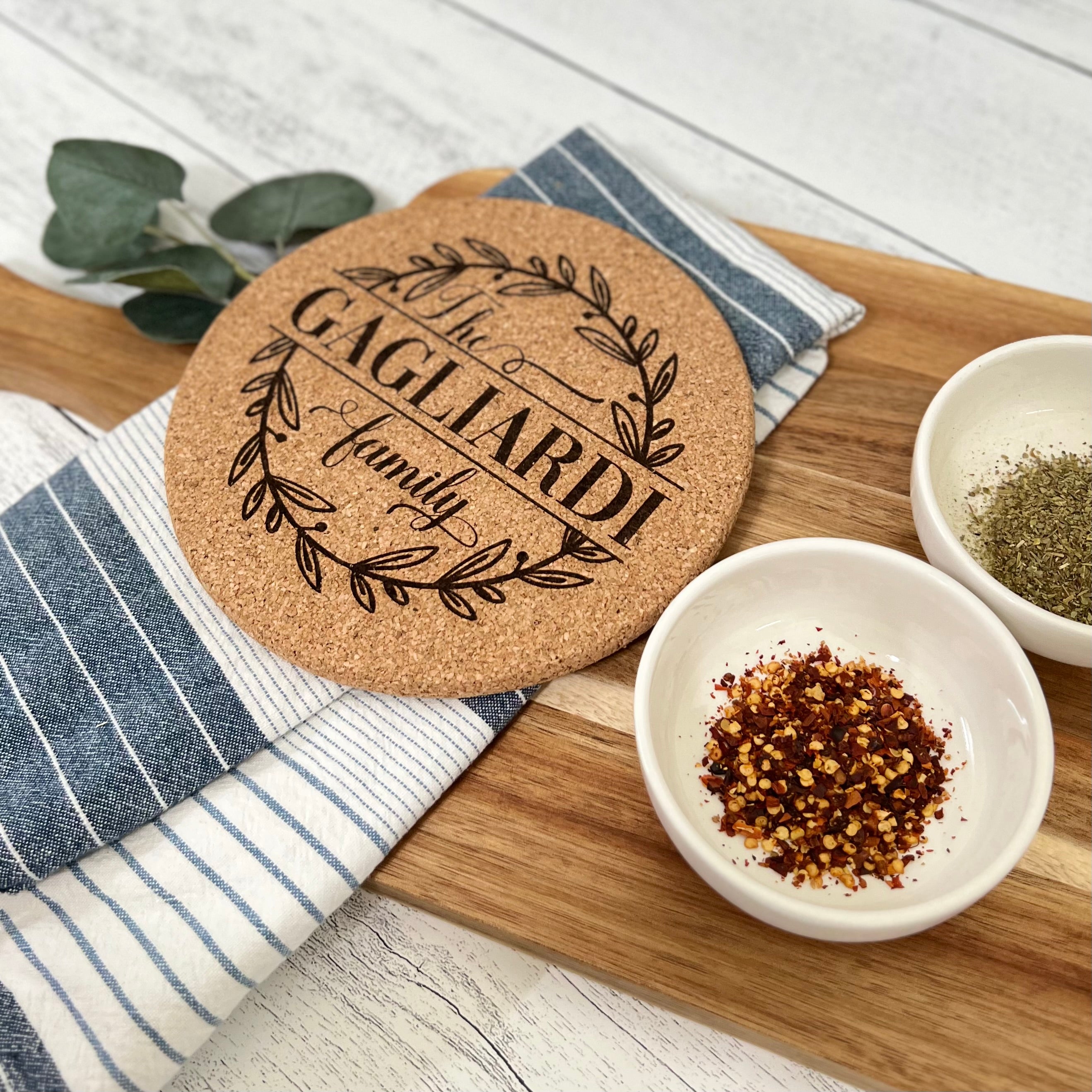 Personalized Cork Trivet
