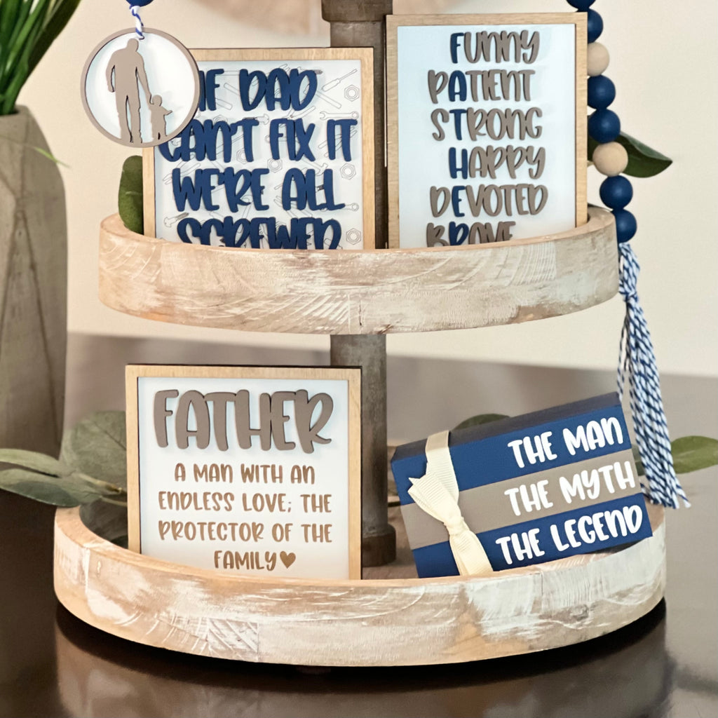 Father's Day Themed Mini Wooden Books