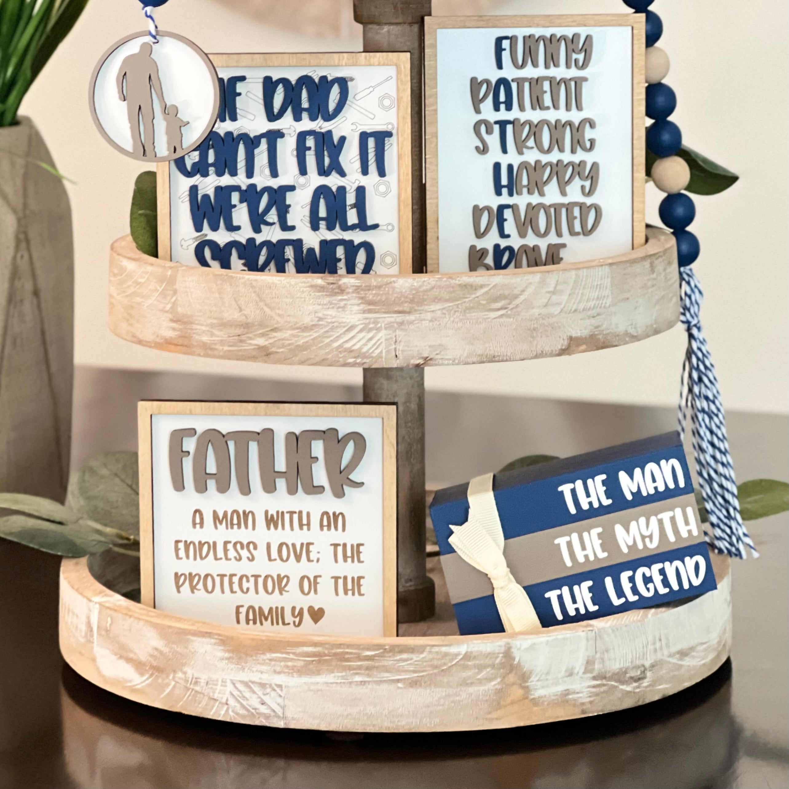 Father's Day Themed Mini Wooden Books