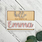 'Hello My Name Is' Wooden Cutout | Birth Announcement