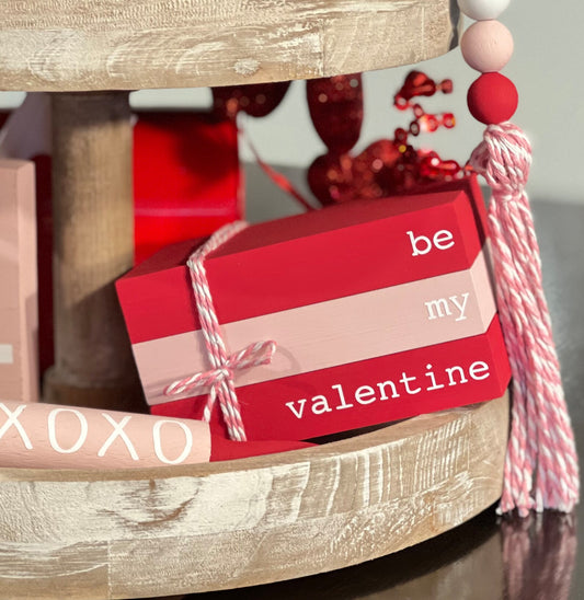 Valentine's Day Themed Mini Wooden Books