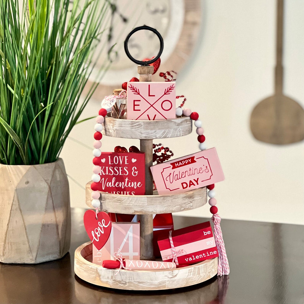 Valentine's Day Themed Mini Wooden Books