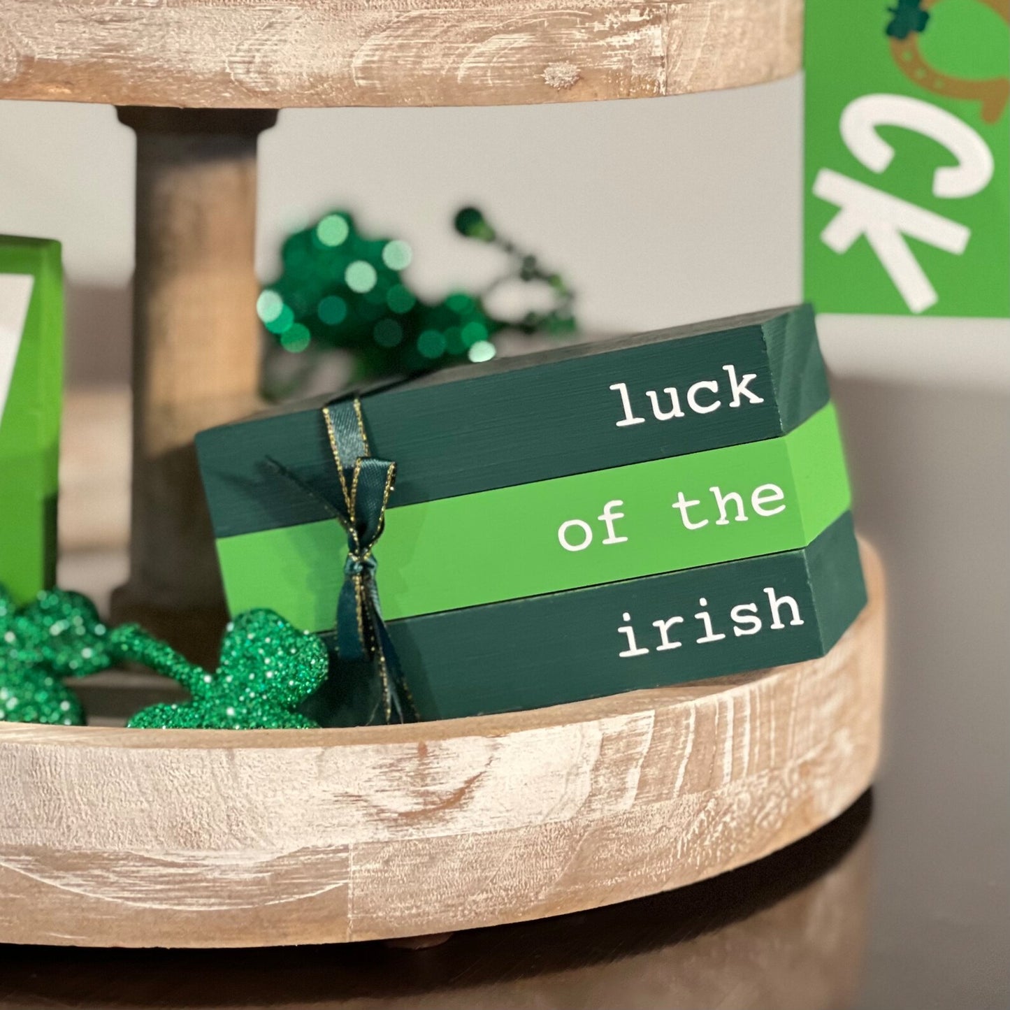 St. Patrick's Day Themed Mini Wooden Books