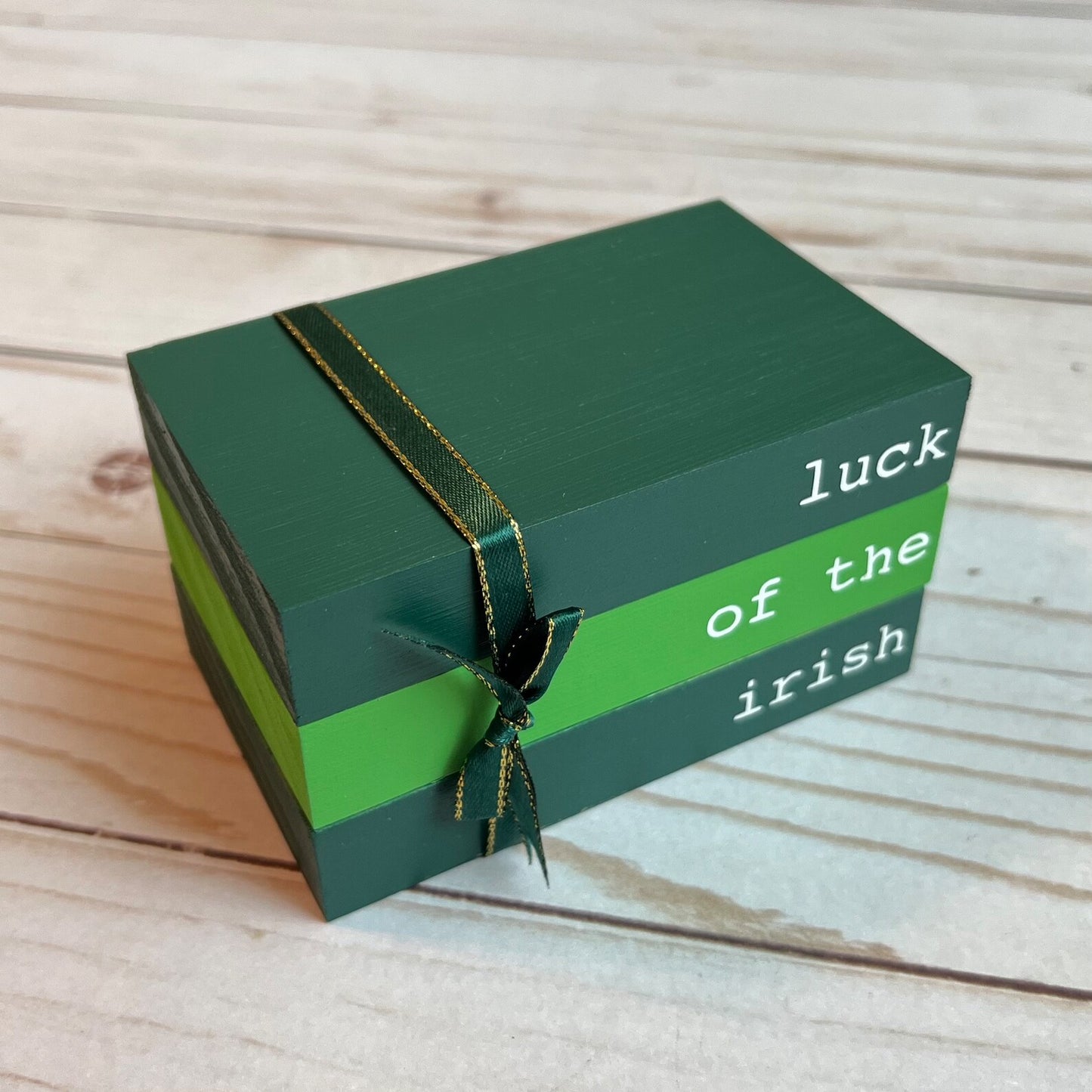 St. Patrick's Day Themed Mini Wooden Books