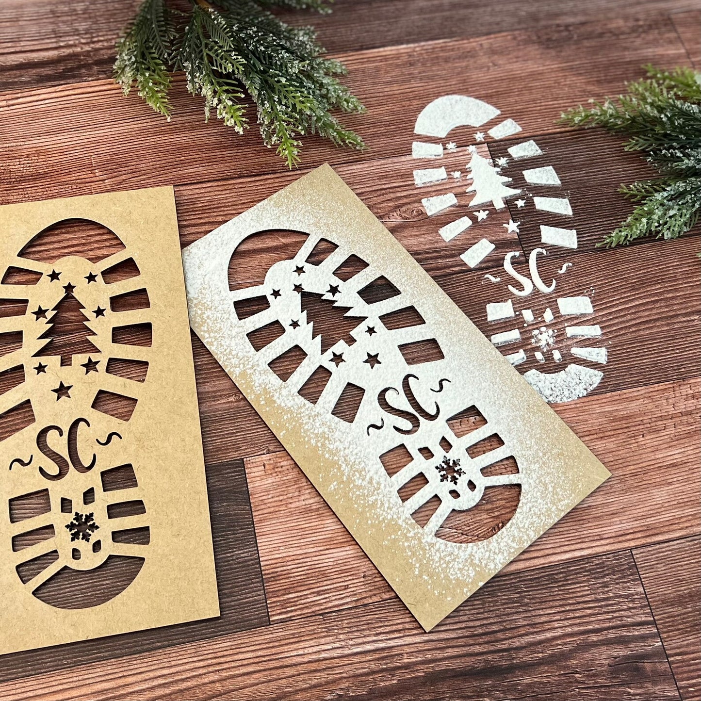 Santa Boot Print Stencil | Set Of 2