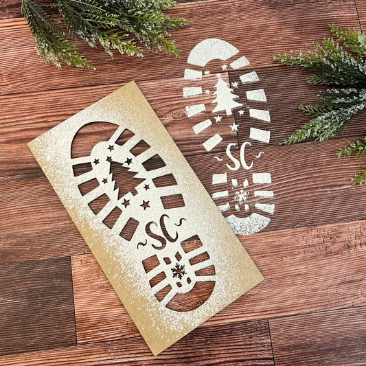 Santa Boot Print Stencil | Set Of 2