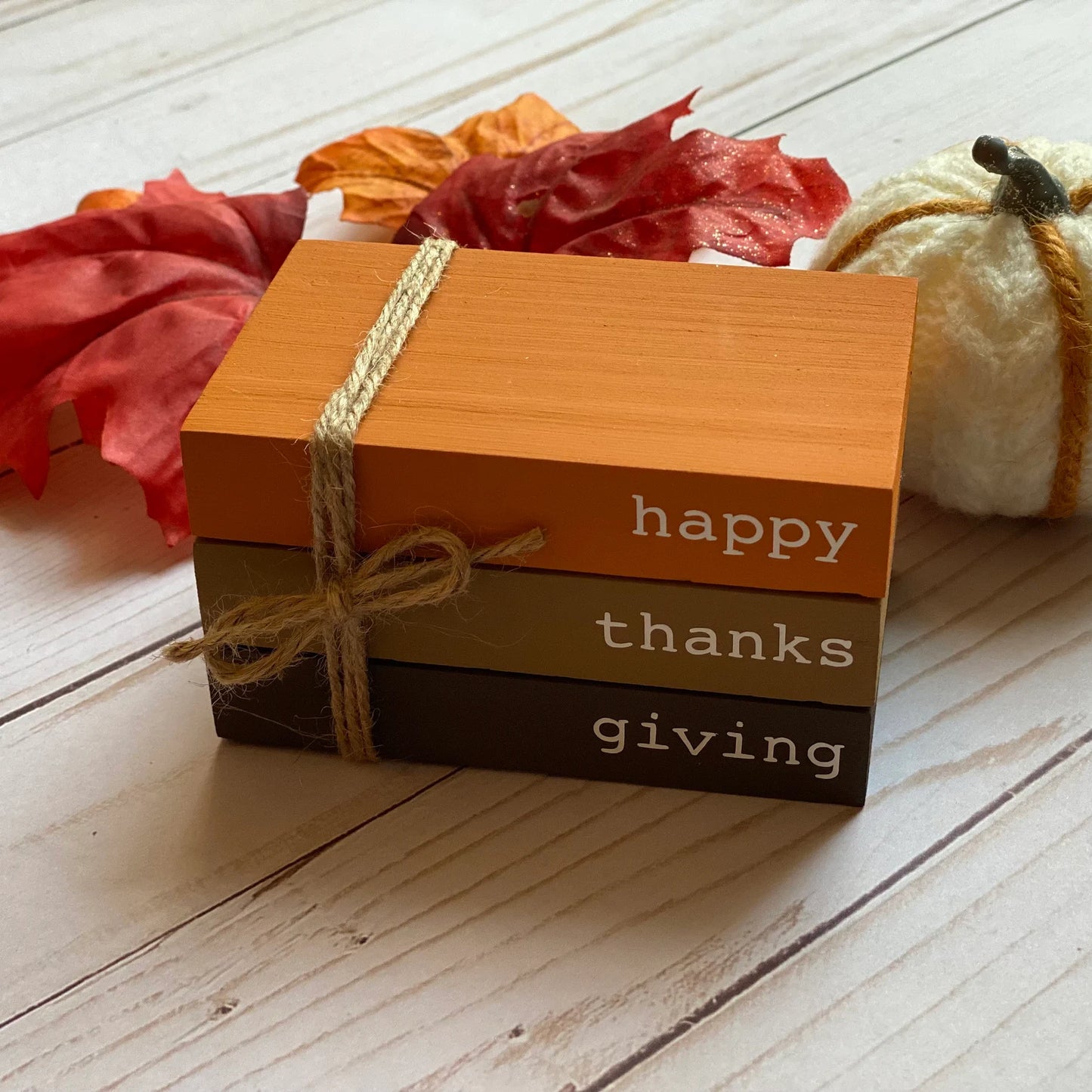 Thanksgiving Themed Mini Wooden Books