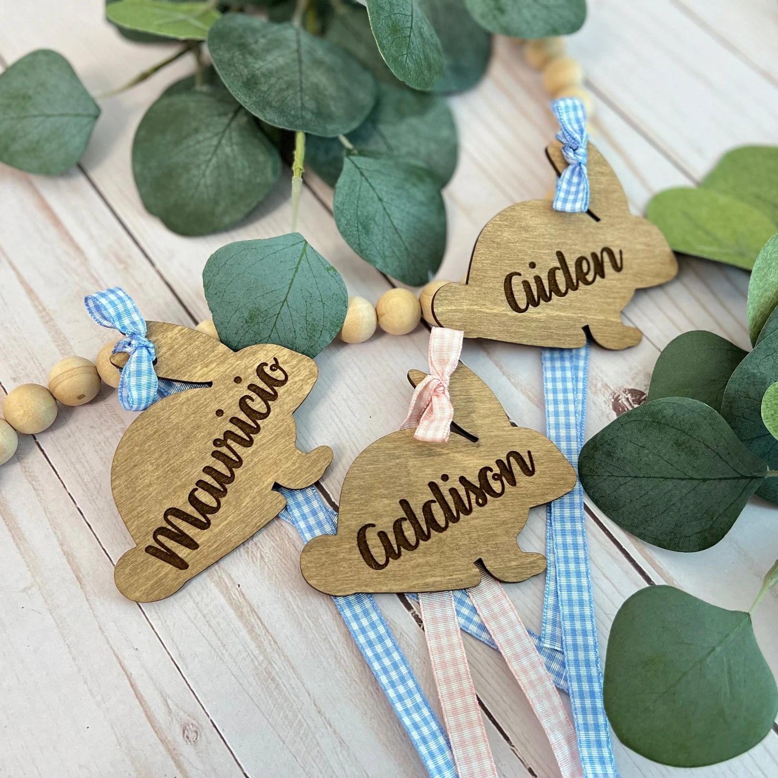 Easter Basket Tag - Rabbit Shaped Tag