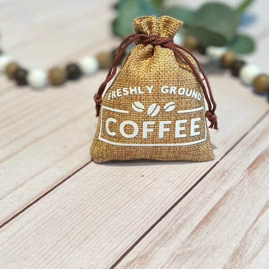 Mini Burlap Coffee Bag