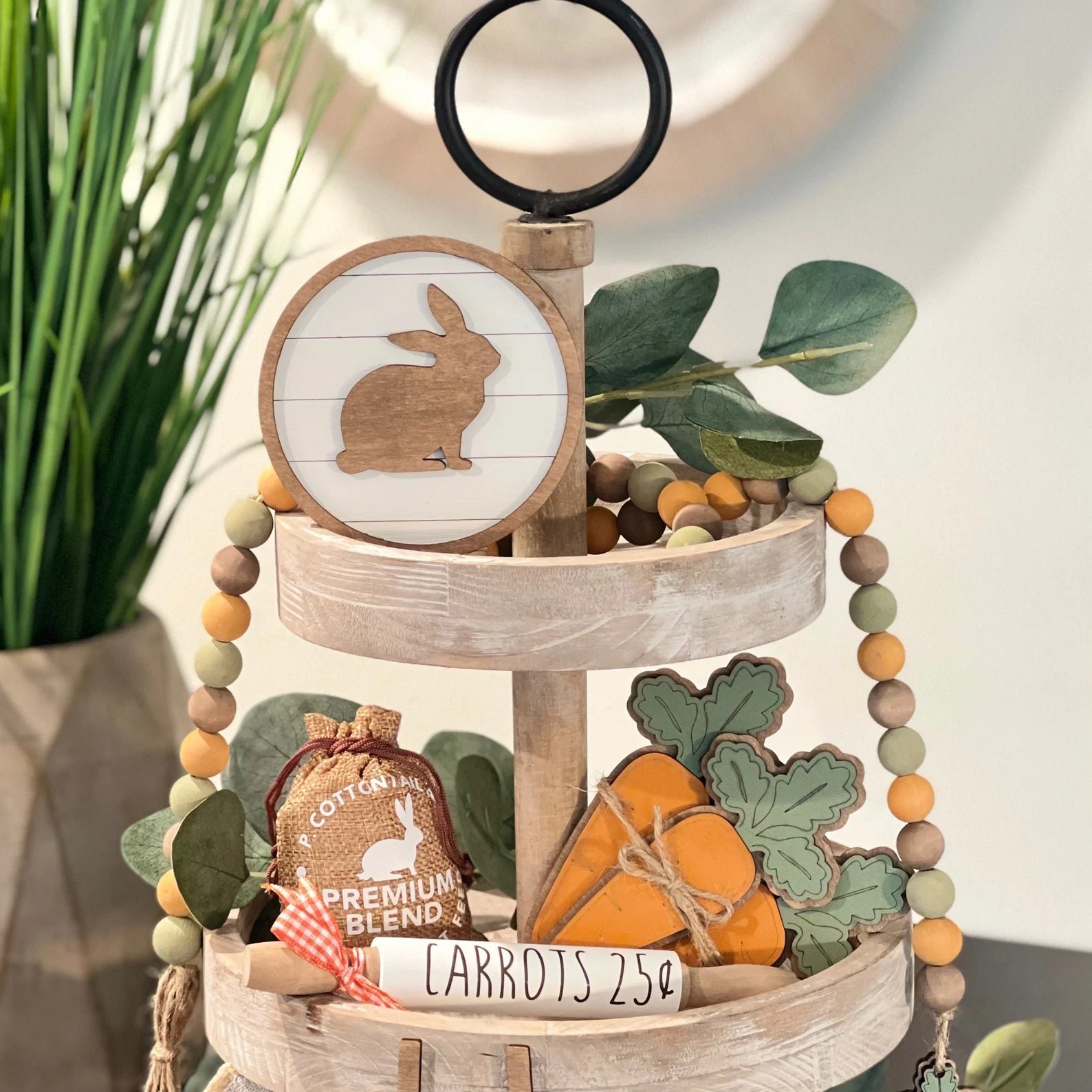 Mini Burlap Rabbit Feed Bag