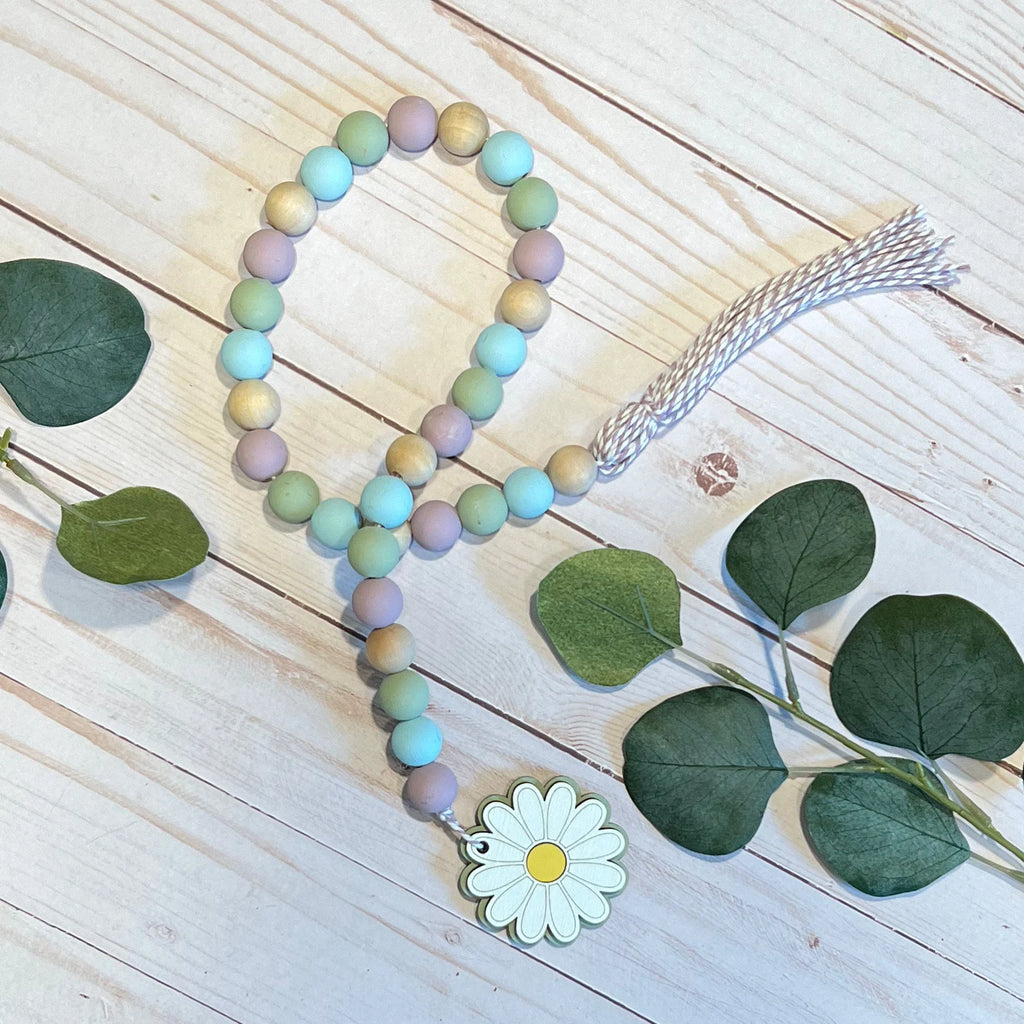 Spring Wooden Bead Garland