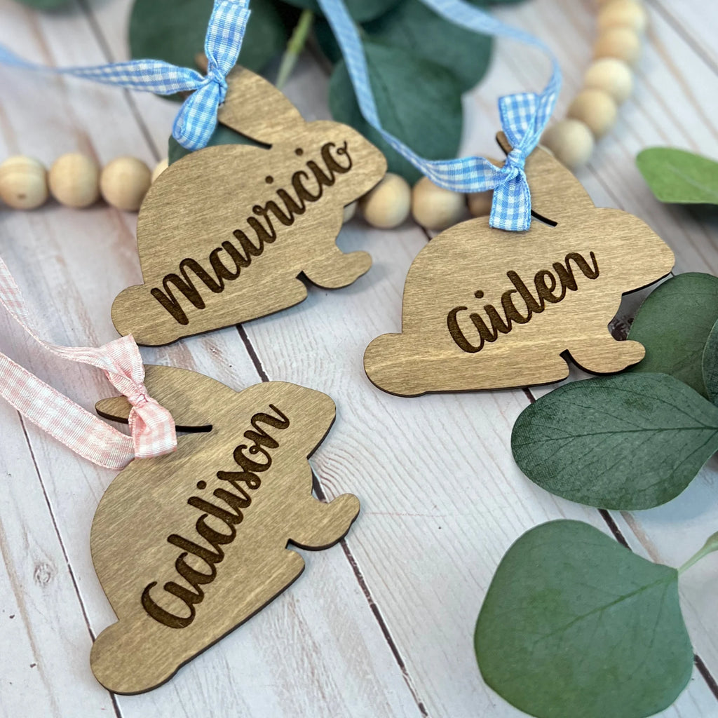 Easter Basket Tag - Rabbit Shaped Tag