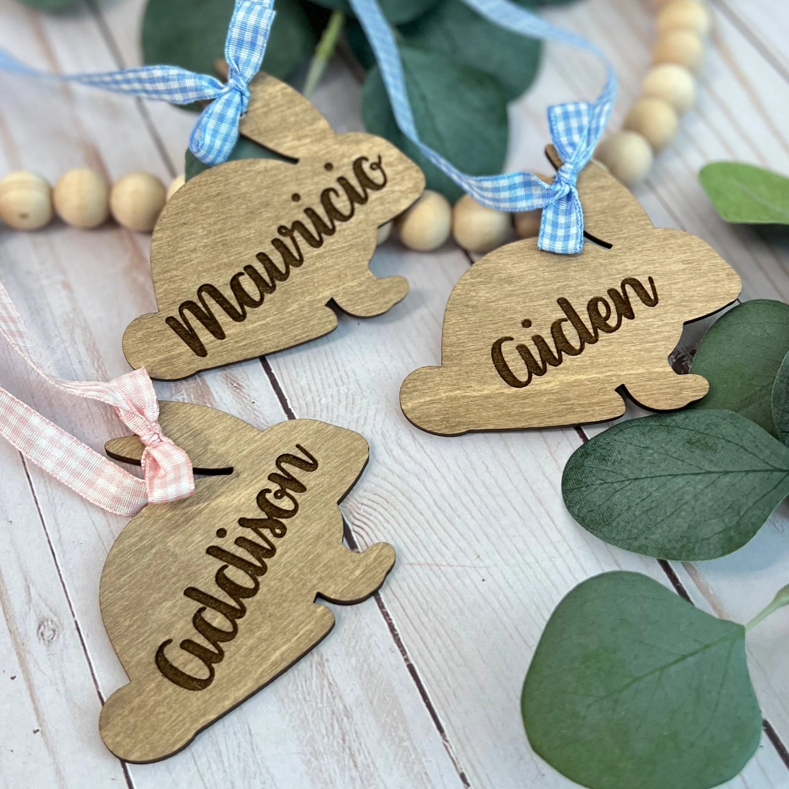 Easter Basket Tag - Rabbit Shaped Tag