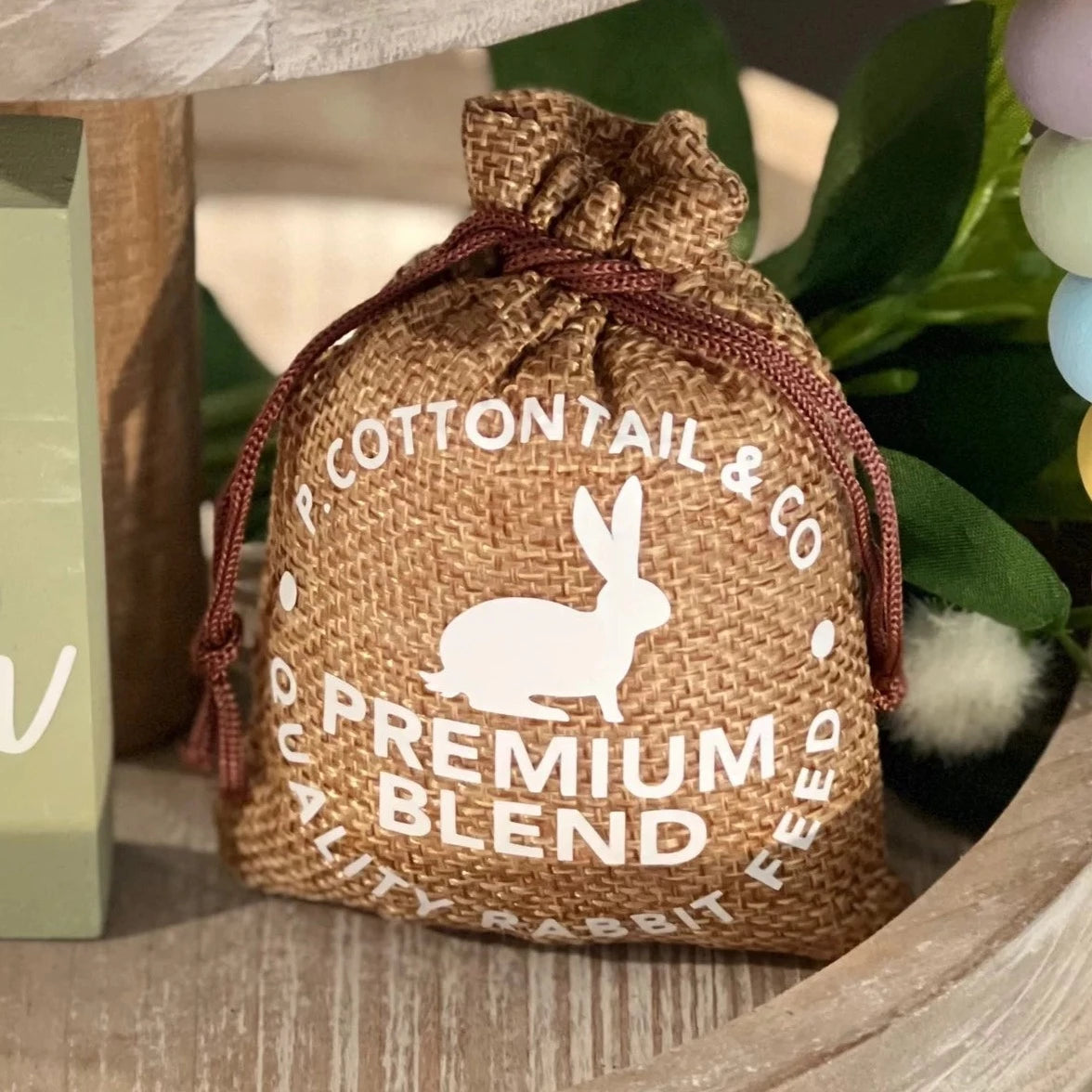 Burlap Rabbit Bag Mini Burlap Rabbit Feed Bag – Wintuck Home