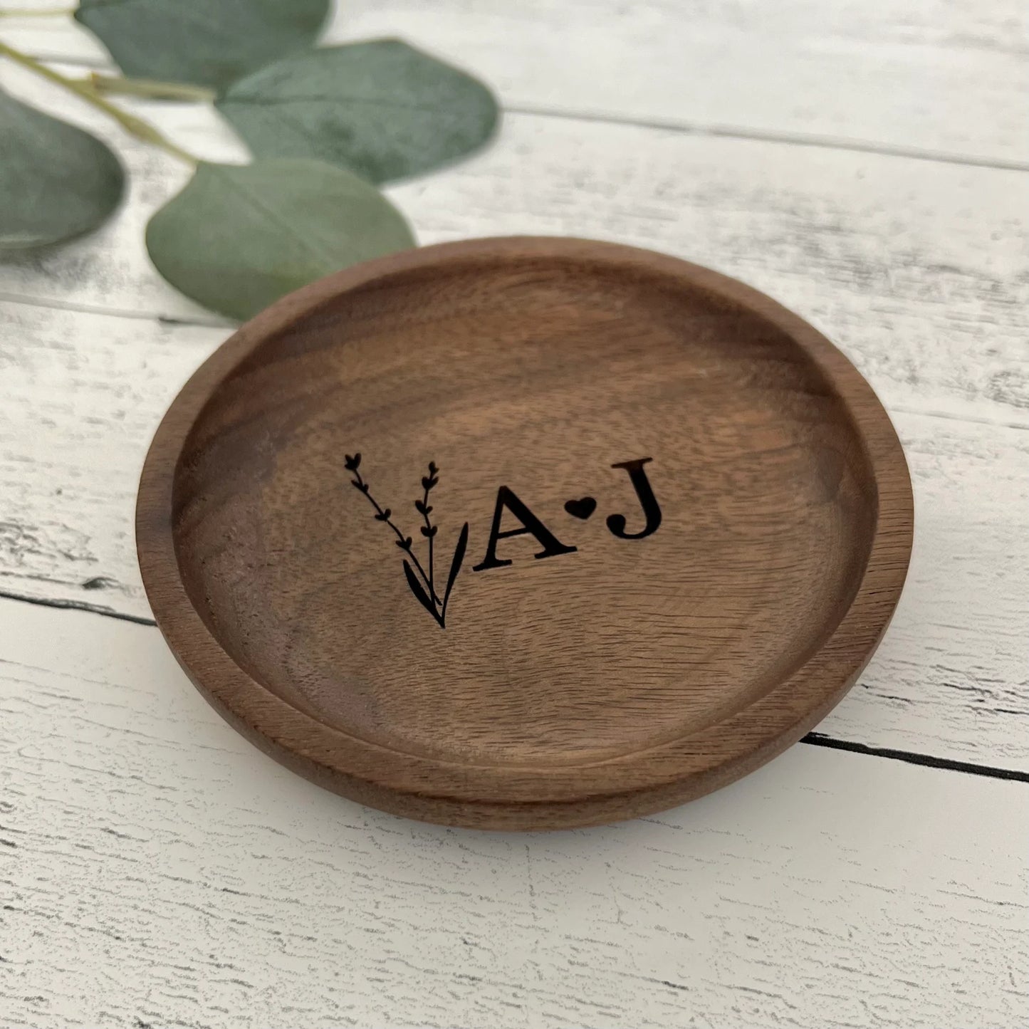 Custom Engraved Wedding Ring Dish