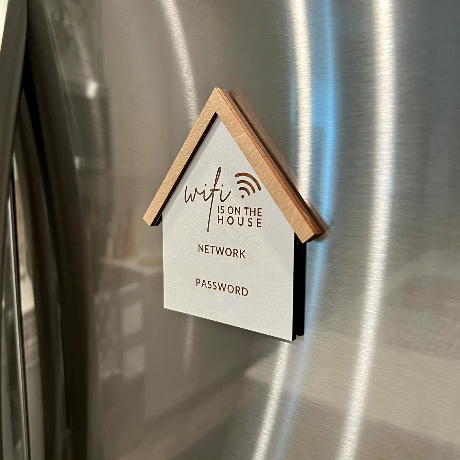 Engraved Mini House Wifi Sign