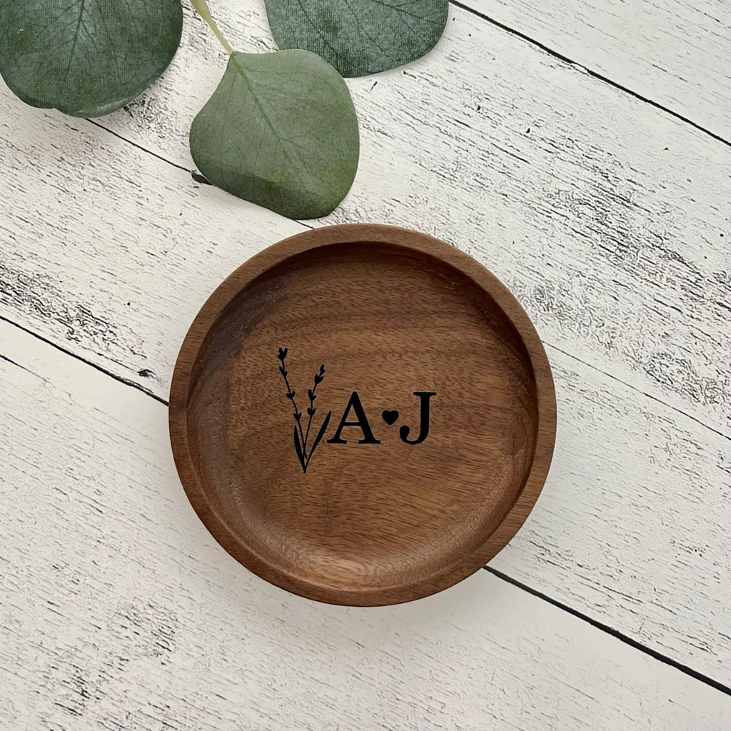 Custom Engraved Wedding Ring Dish