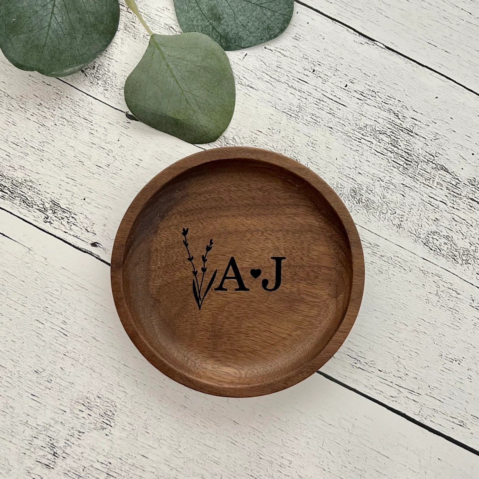 Custom Engraved Wedding Ring Dish