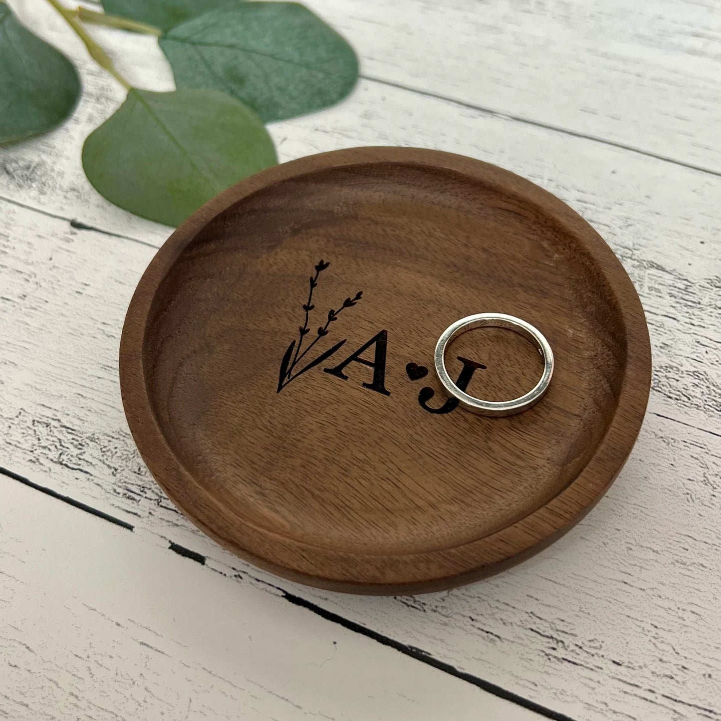 Custom Engraved Wedding Ring Dish