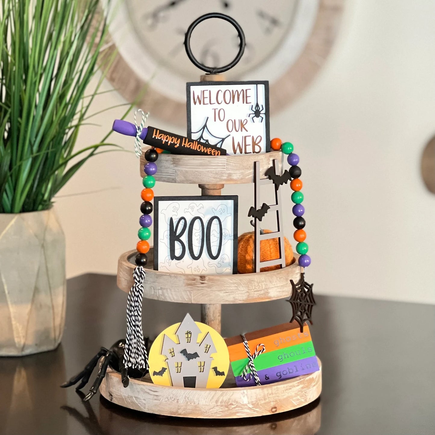 Halloween Wooden Bead Garland