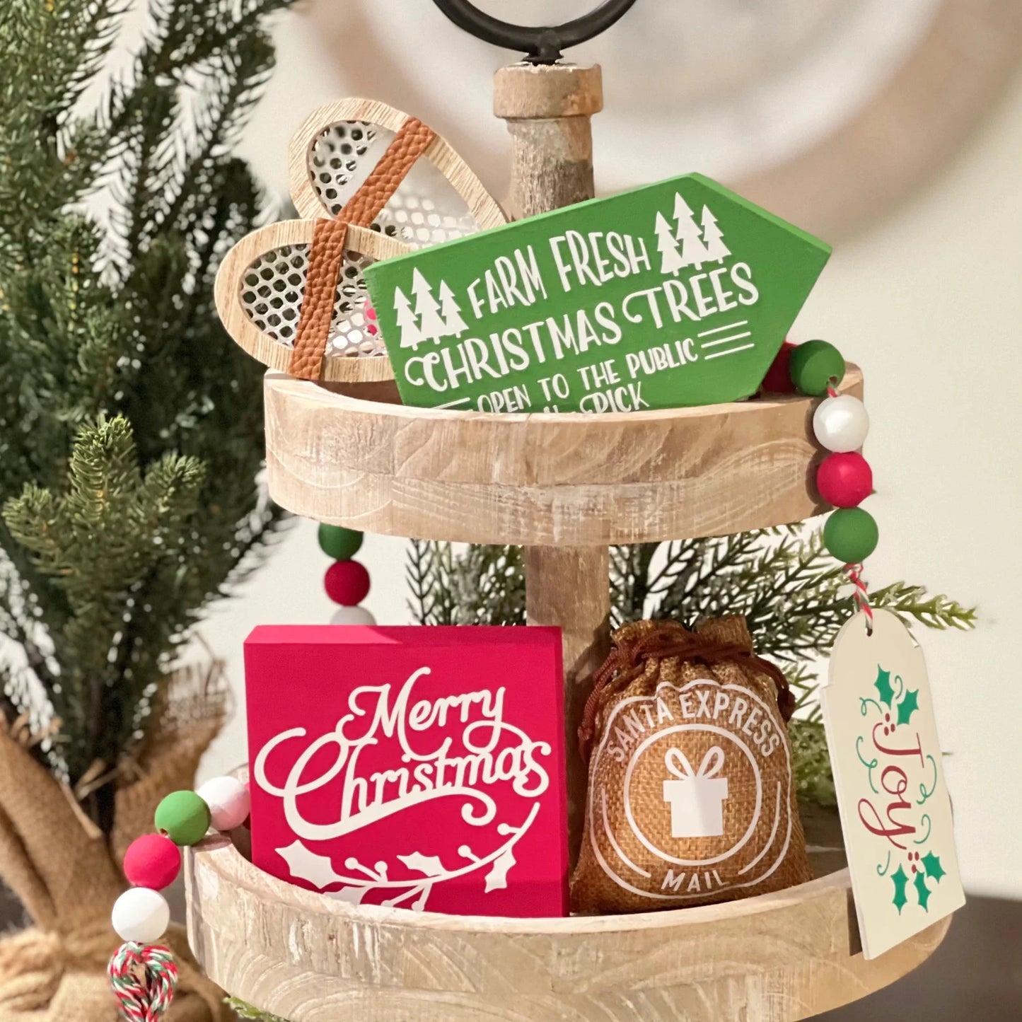Santa Express Mail Mini Burlap Bag