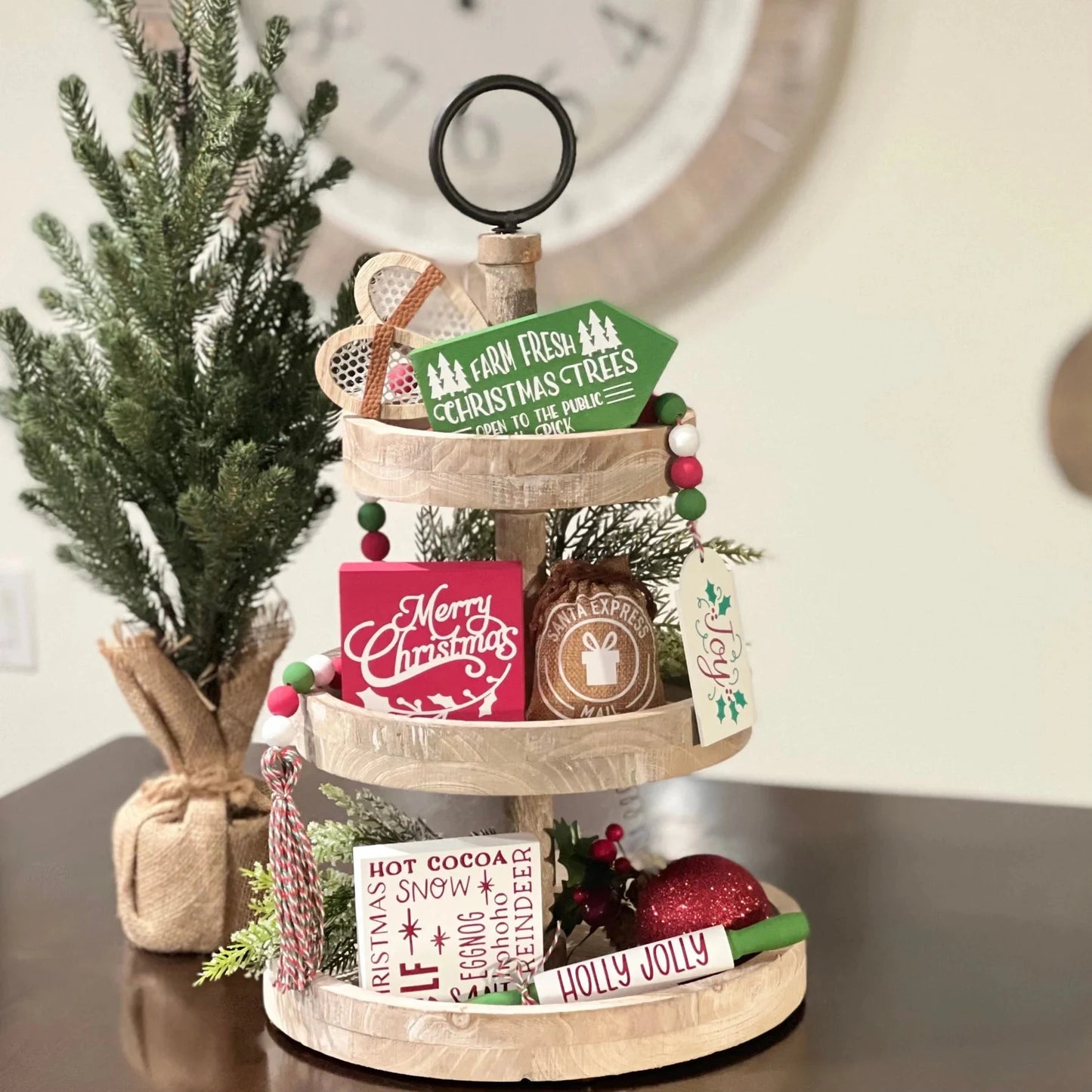 Santa Express Mail Mini Burlap Bag